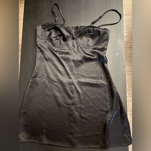 Forever 21 Black LACE-TRIM SWEETHEART MINI DRESS